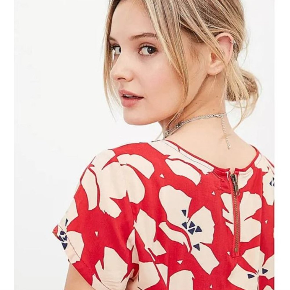 Urban Outfitters Silence + Noise Witchy Red Floral Mini Dress Size XS - Picture 5 of 13